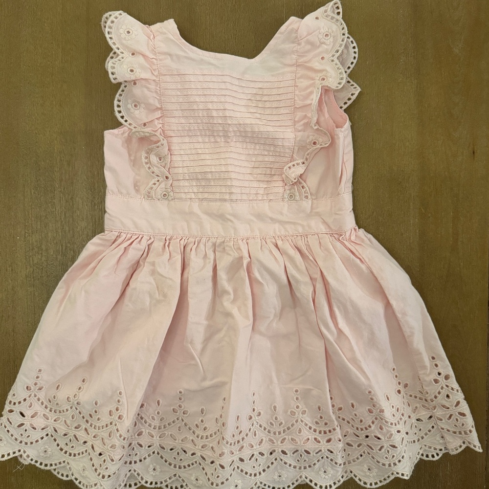 Hope & Henry Pink Eyelet Dress